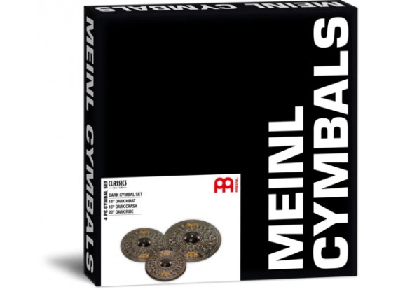 MEINL CCD141620 Classics Custom Dark Set - Set de cymbales HH 14" Crash 16", Ride 20", Bronze B10, Dark Finish