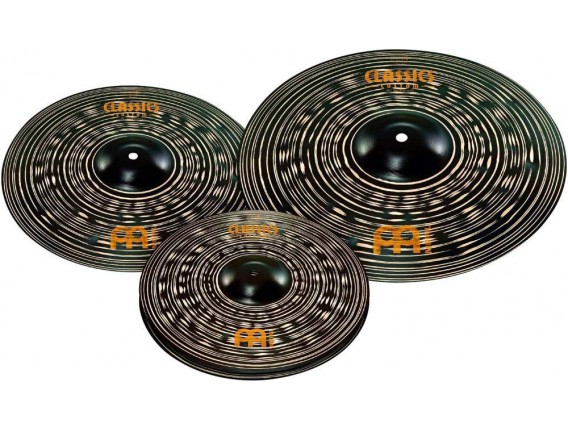 MEINL CCD141620 Classics Custom Dark Set - Set de cymbales HH 14" Crash 16", Ride 20", Bronze B10, Dark Finish