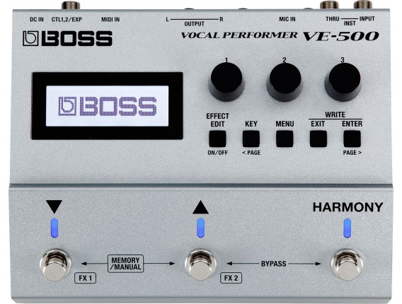 BOSS VE-500 - Processeur vocal multi-effets pour guitariste/chanteur