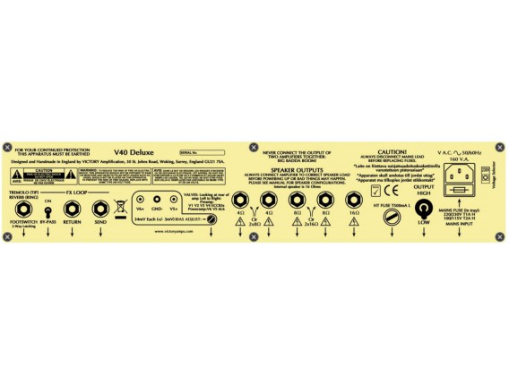 VICTORY AMP V40H Deluxe - Tête 40 Watts tout lampes "The Duchesse Deluxe", Made in UK