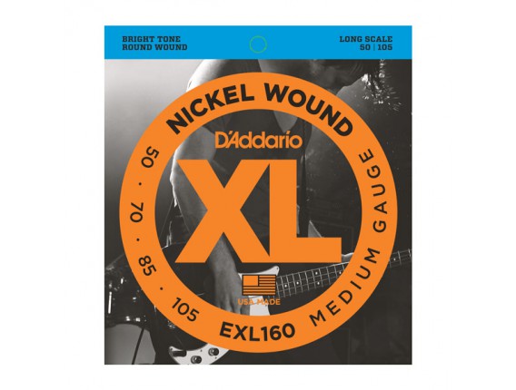 D'ADDARIO EXL160 - Jeu de 4 cordes basse, tirant Regular 50-70-85-105