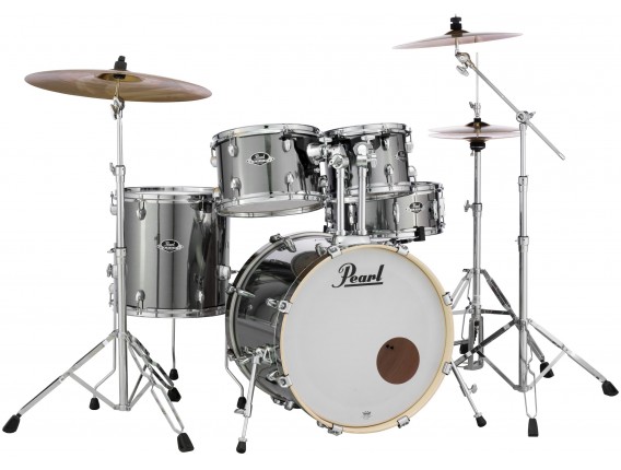 PEARL EXX705NBR/C21 - Export Drum Kit 5 pces, version Grosse Caisse 20", avec Hardware et cymbales Sabian SBR - Smokey Chrome