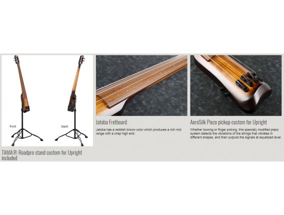 IBANEZ UB804 MOB - Contrebasse électrique en érable, Touche fretless Jatoba, Micro piezzo Aerosilk, électronique active, finitio