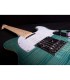 MICHAEL KELLY 1953 Blue Jean Wash - Guitare électrique type Tele, Corps en Aulne, table érable flammé, 2 Micros simples Rockfiel