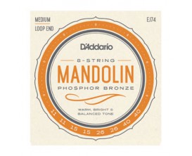 D'ADDARIO EJ74 - Jeu de cordes Mandoline à boucles, Medium, Phosphor Bronze