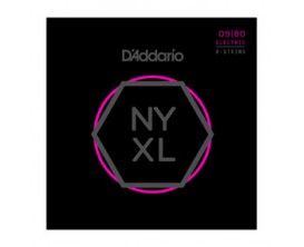 D'ADDARIO NYXL0980 - Jeu de cordes pour guitare électrique 8 cordes NYXL filet nickel, Super Light, 09-80
