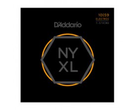 D'ADDARIO NYXL1059 - Jeu de cordes pour guitare électrique 7 cordes NYXL filet nickel, Regular Light, 10-59