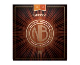 D'ADDARIO NB1047 - Jeu de cordes Folk Nickel Bronze, Tirant Extra Light 10-47