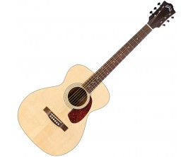 GUILD M-240E Westerly Archback - Guitare Electro-acoustique Format Concert, Corps et table acajou massif, Naturel satiné, avec é