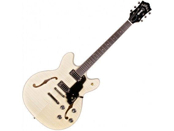 GUILD Starfire IV ST NAT - Guitare Hollowbody type 335, Corps érable, manche acajou, 2 humbucker Guild, Naturel (avec étui Guild