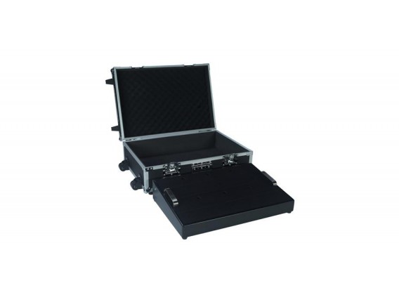 ROCKCASE RC23050B - Pedalboard en Flight Case, 63 x 42 x 18 cm, Capot amovible, avec roulettes, noir