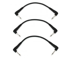 PLANET WAVES CGTP-305 - Lot de 3 Câbles patch 15 cm jack 6.35 coudés, série Classics PLANET WAVES CGTP-305 - Lot de 3 Câbles patch 15 cm jack 6.35 coudés, série Classics