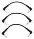 PLANET WAVES CGTP-305 - Lot de 3 Câbles patch 15 cm jack 6.35 coudés, série Classics