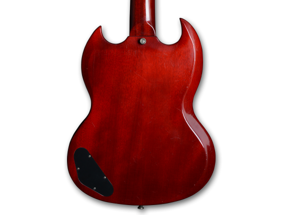 MAYBACH Albatroz '65 DWA - Guitare électrique type SG, Corps et manche acajou, 1 Micro Amber P-90 Custom, Pots CTS, Finition Nit