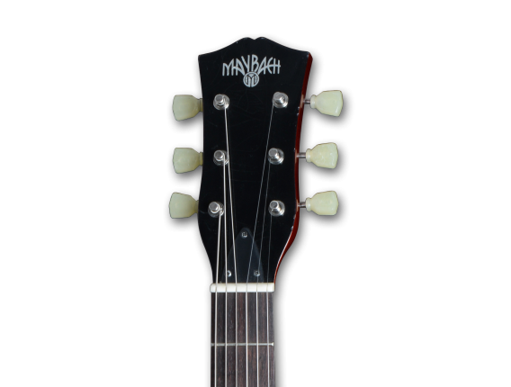 MAYBACH Albatroz '65 DWA - Guitare électrique type SG, Corps et manche acajou, 1 Micro Amber P-90 Custom, Pots CTS, Finition Nit