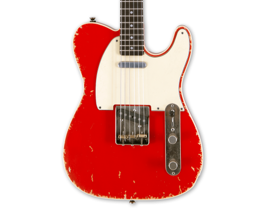 MAYBACH Teleman T61 Red Rooster Aged CS - Guitare Custom Shop type Tele , Corps Sugar Pine, Manche érable 1 pièce, Touche Paliss