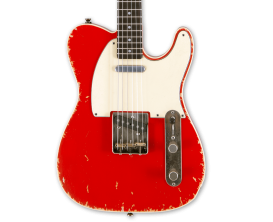 MAYBACH Teleman T61 Red Rooster Aged CS - Guitare Custom Shop type Tele , Corps Sugar Pine, Manche érable 1 pièce, Touche Paliss