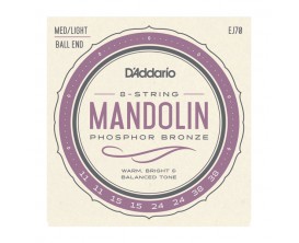 D'ADDARIO EJ70 - Jeu de cordes Mandoline à Boules, Light, Phosphor Bronze