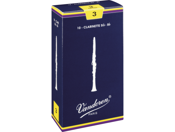 VANDOREN CR103 - Boite de 10 anches Clarinette SiB - Force 3