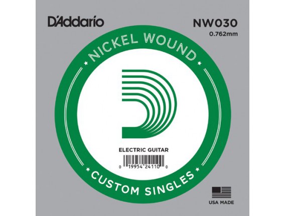 D'ADDARIO NW030 - Corde seule avec filet rond en nickel pour guitare électrique 0.30