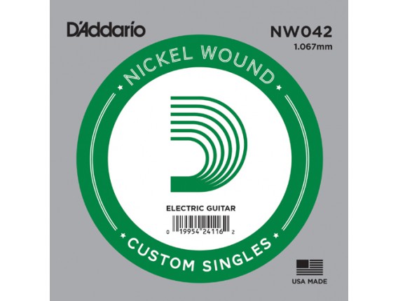 D'ADDARIO NW042 - Corde seule avec filet rond en nickel pour guitare électrique 0.42