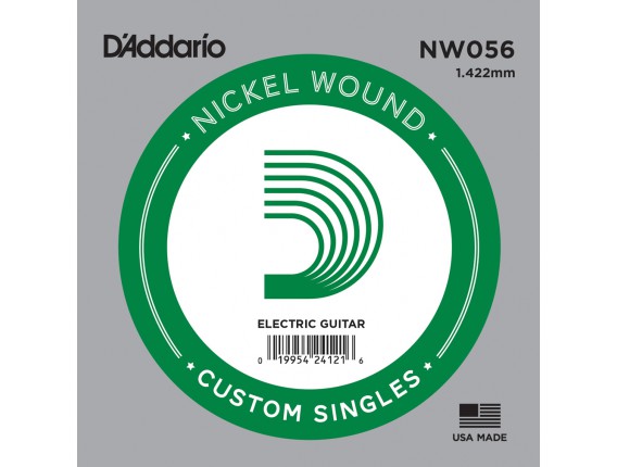 D'ADDARIO NW056 - Corde seule avec filet rond en nickel pour guitare électrique 0.56