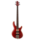 CORT A4 POPBC2 - Basse 4 cordes Artisan A4 Plus, manche traversant, Eq + micros Bartolini, Open Pore Black Cherry