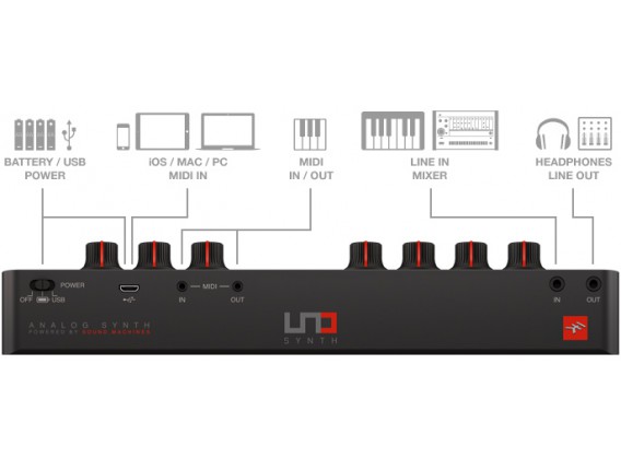 IK MULTIMEDIA Uno Synth - Synthétiseur analogique monophonique ultra portable