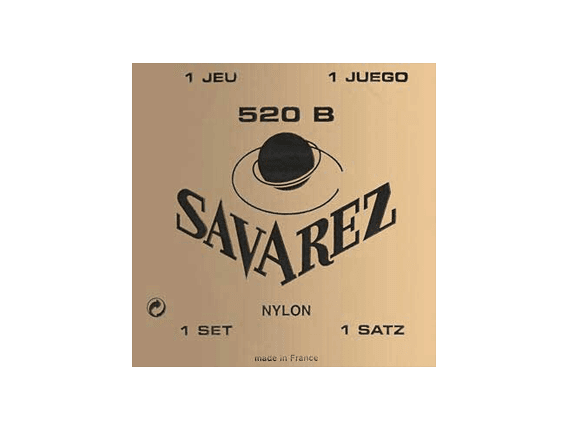 SAVAREZ 520B (BLANC) - Jeu de 6 cordes pour guitare classique, Tirant Faible