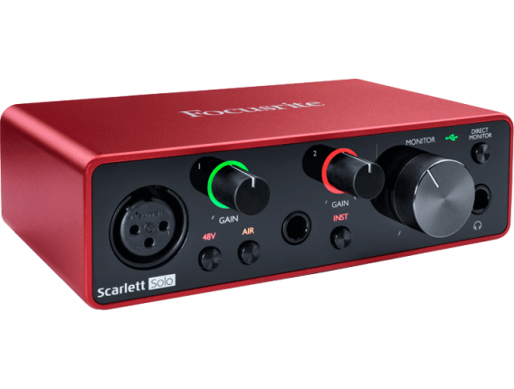 FOCUSRITE Scarlett 3 SOLO - Interface audio Solo 2 In / 2 Out, 3ième génération