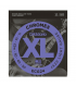 D'ADDARIO ECG24 - Jeu de cordes à filet plat pour guitare électrique Chromes, Jazz Light, 11-50