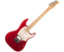 GODIN Session Desert red HG MN - Guitare type Strat, 2 simples + 1 humbucker Godin, Maple Neck, Finition Desert red Brillante H