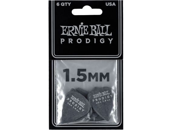 ERNIE BALL - AEB 9199 - Sachet de 6 noir standard 1,5mm