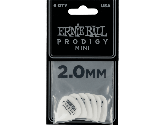 ERNIE BALL - AEB 9203 Sachet de 6 blanc mini 2mm