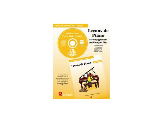 LIBRAIRIE - CD Leçons de Piano Vol. (B. Kreader, F. Kern, P. Keveren, M. Rejino) - Hal Leonard