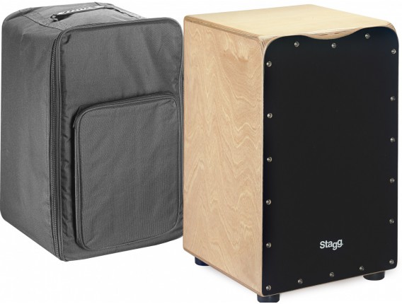 STAGG CAJ-50M-BK - CAJON NOIR AVEC HOUSSE NOIR
