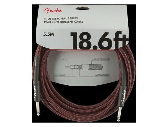 FENDER - 0990820067 - Professional Series Instrument Cable, Tweed 5,5 Metres Red Tweed