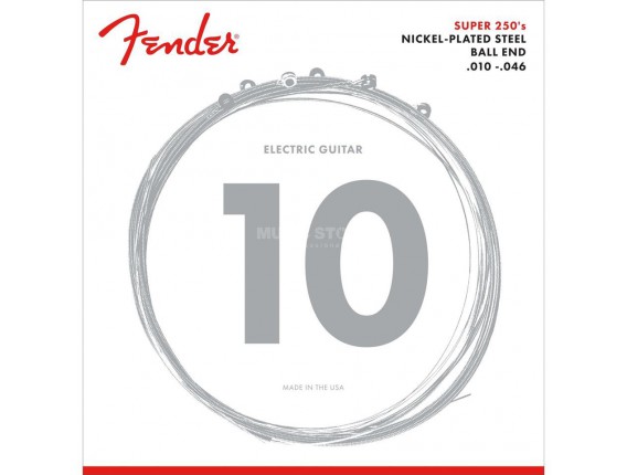 FENDER - 0730250406 - Super 250's Nickel-Plated Steel Strings - 10-46