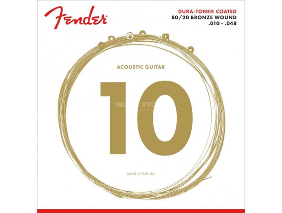 FENDER - 0730880002 - 880 XL - 80/20 Dura-Tone Coated Acoustic Guitar Strings - 10-48