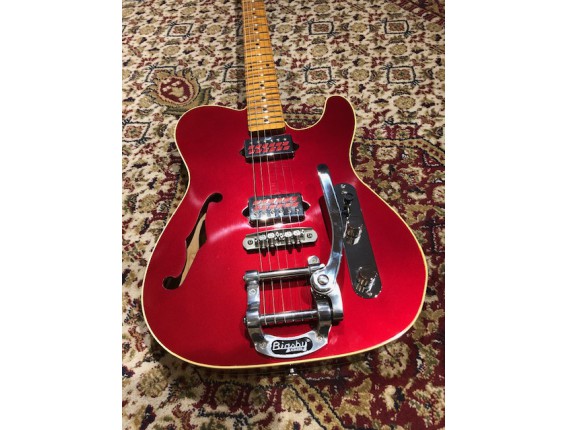 HAAR TH serial 20087 - Semi Hollow body swamp ash - 5A flamed quartersawn maple neck - Matched headstock 2 steps - Micros Amber
