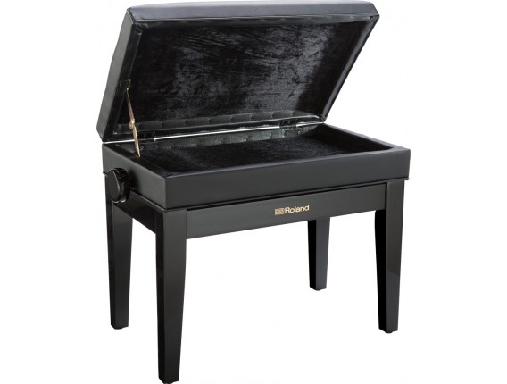 ROLAND RPB-400 BK-EU - Banquette piano noir satiné, dessus vinyle noir avec tiroir pour partitions