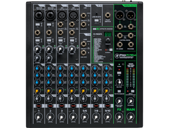 MACKIE ProFX10 v3 -Table de mixage 10 voies, USB et multi-effets intégré