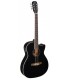 J.N. GUITARS BES-ACE BK - Guitare électro acoustique auditorium, Corps sapele pan coupé, Table épicéa massif, Finition noire