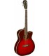 J.N. GUITARS BES-ACE TRB- Guitare électro acoustique auditorium, Corps sapele pan coupé, Table épicéa massif, Finition redburst