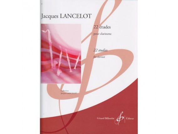 LIBRAIRIE - 22 études pour clarinette - Jacques lancelot - Ed Billaudot