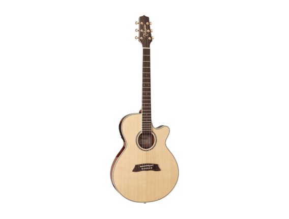 Takamine - GTV TSP138C-NAT - Thinline, Electro-acoustique, Cutaway, Cédre massif, Naturelle (coffre inclus)