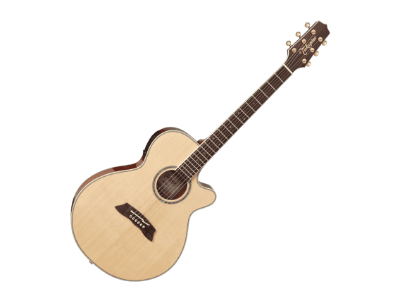 Takamine - GTV TSP138C-NAT - Thinline, Electro-acoustique, Cutaway, Cédre massif, Naturelle (coffre inclus)