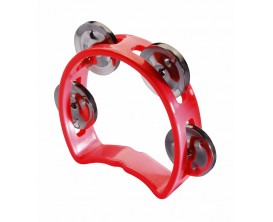 STAGG TAB-MINI/RD Mini Tambourin Plastique 4 Cymbalettes - Rouge
