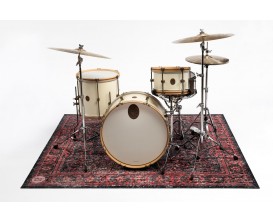 DRUMnBASE VP185 Vintage Persian Drum mats - Tapis pour batterie style persan - Grande surface -185x160cm - Red Black