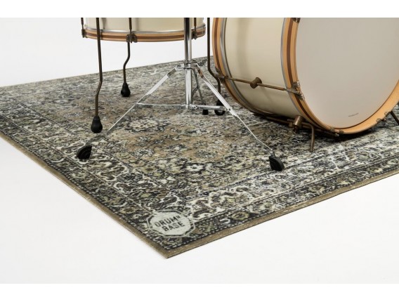 DRUMnBASE VP185 GRE Vintage Persian Stage mats - Tapis pour batterie style persan - Grande surface - 185X160cm - Green
